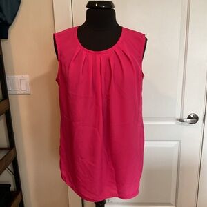 Merona Hot Pink Pleated Sleeveless Tank Top